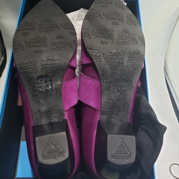 Fluevog  - Truth  Luiza Loafers with Angel Buckle  - Purple (Magenta) - Picture 10 of 12